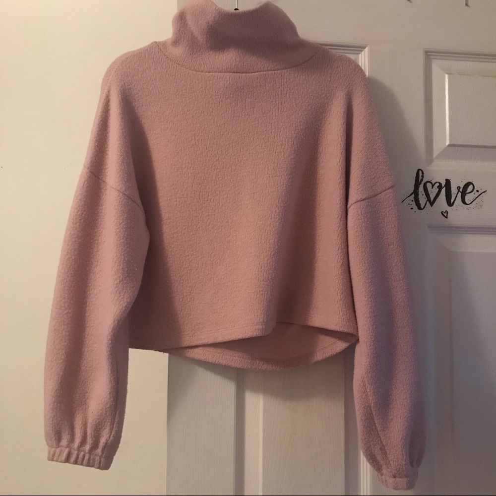 Pink Turtleneck Top